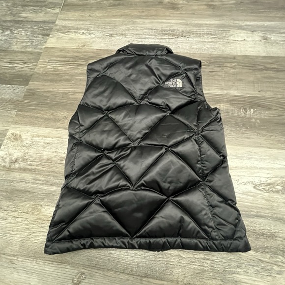 The North Face Vest 550 Down Vest Women's Small Black Quilted Goose Down Puffer - Picture 9 of 10